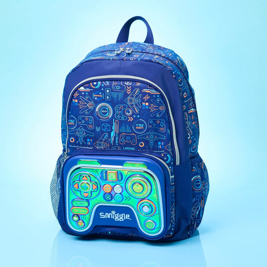 Smiggle Blue Game Remote Theme Backpack