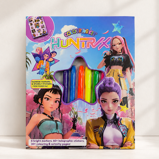 Variant 1 kids colouring book activity with markers , stickers and colouring book