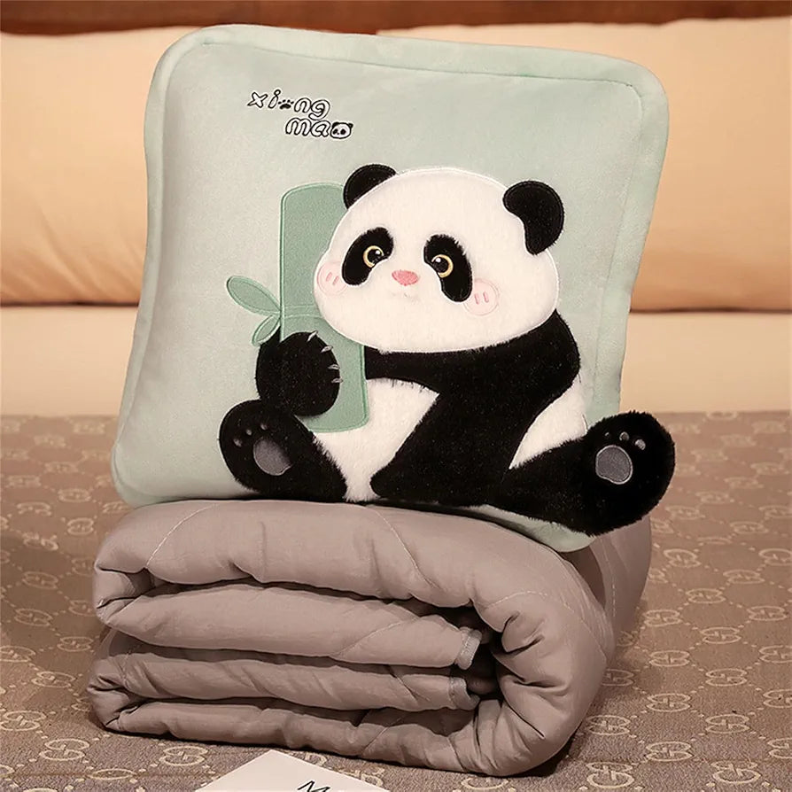Green Panda Cushion + Comforter
