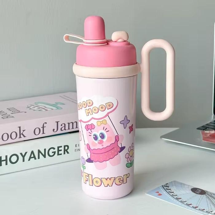 Pink bunny cat tumbler