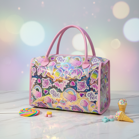 Holographic Icecream Theme Travel Bag