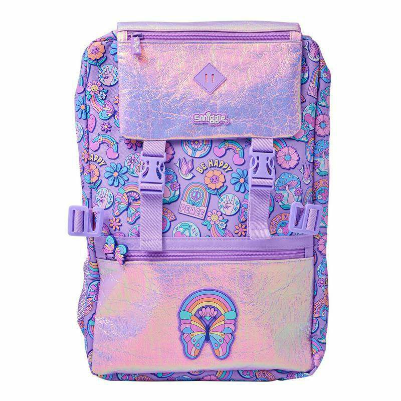 Original 19 inch Purple Butterfly Backpack