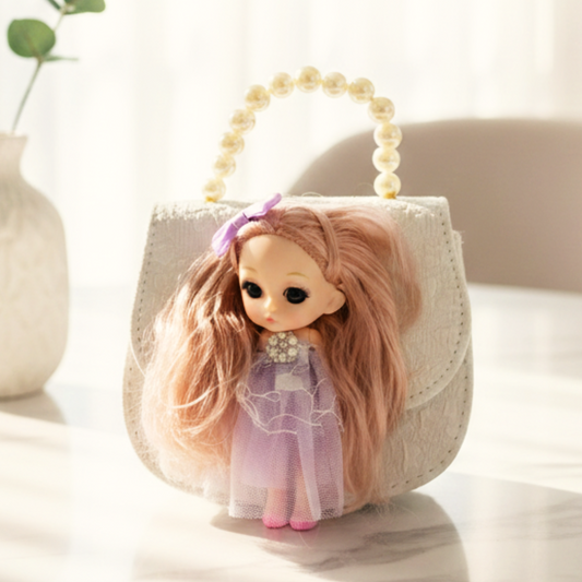 Cute Dolls Bag With Long Chain