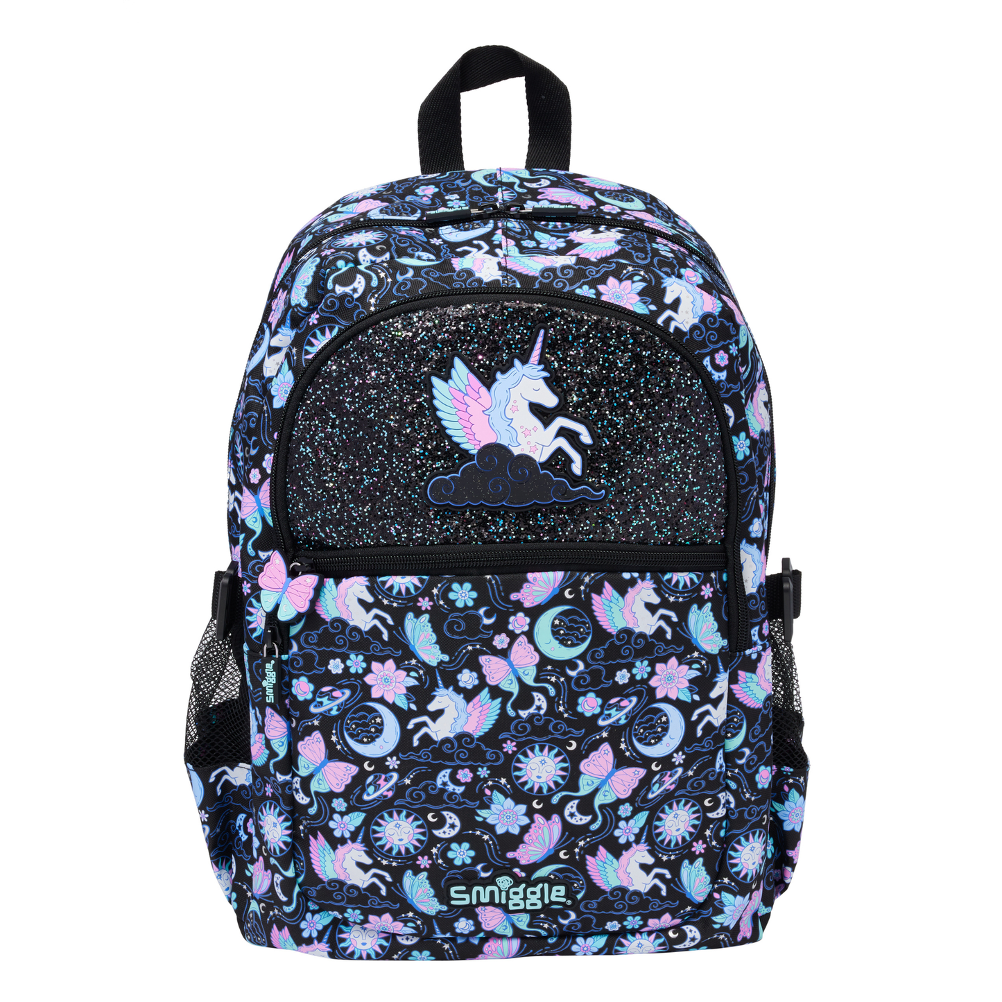 Smiggle Black Unicorn Backpack