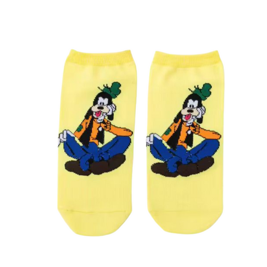 Yellow Goofy Free Size Socks