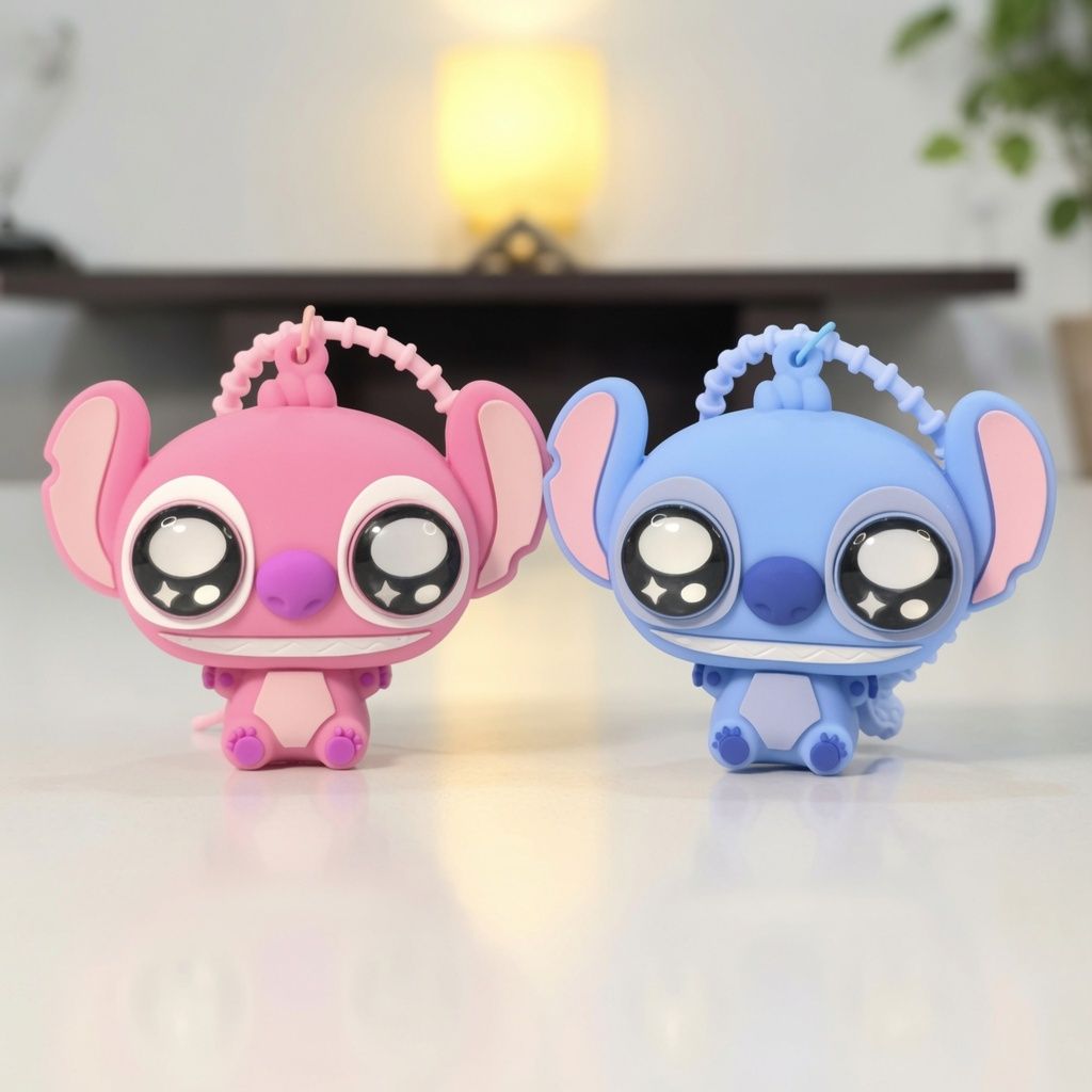 Trendy Eye Popping Silicon Keychains