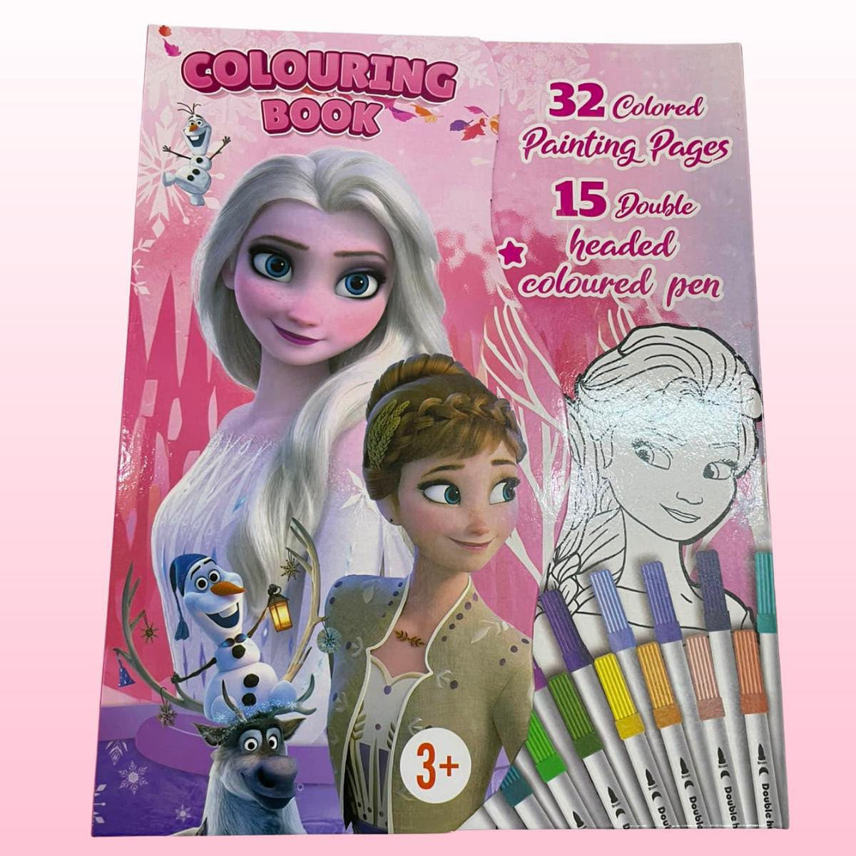 Variant 2 kids colouring book activity with 16 dual nip markers and drawing book