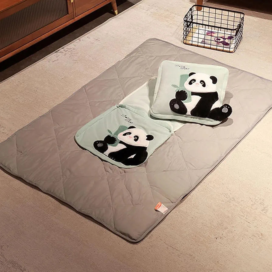 Green Panda Cushion + Comforter