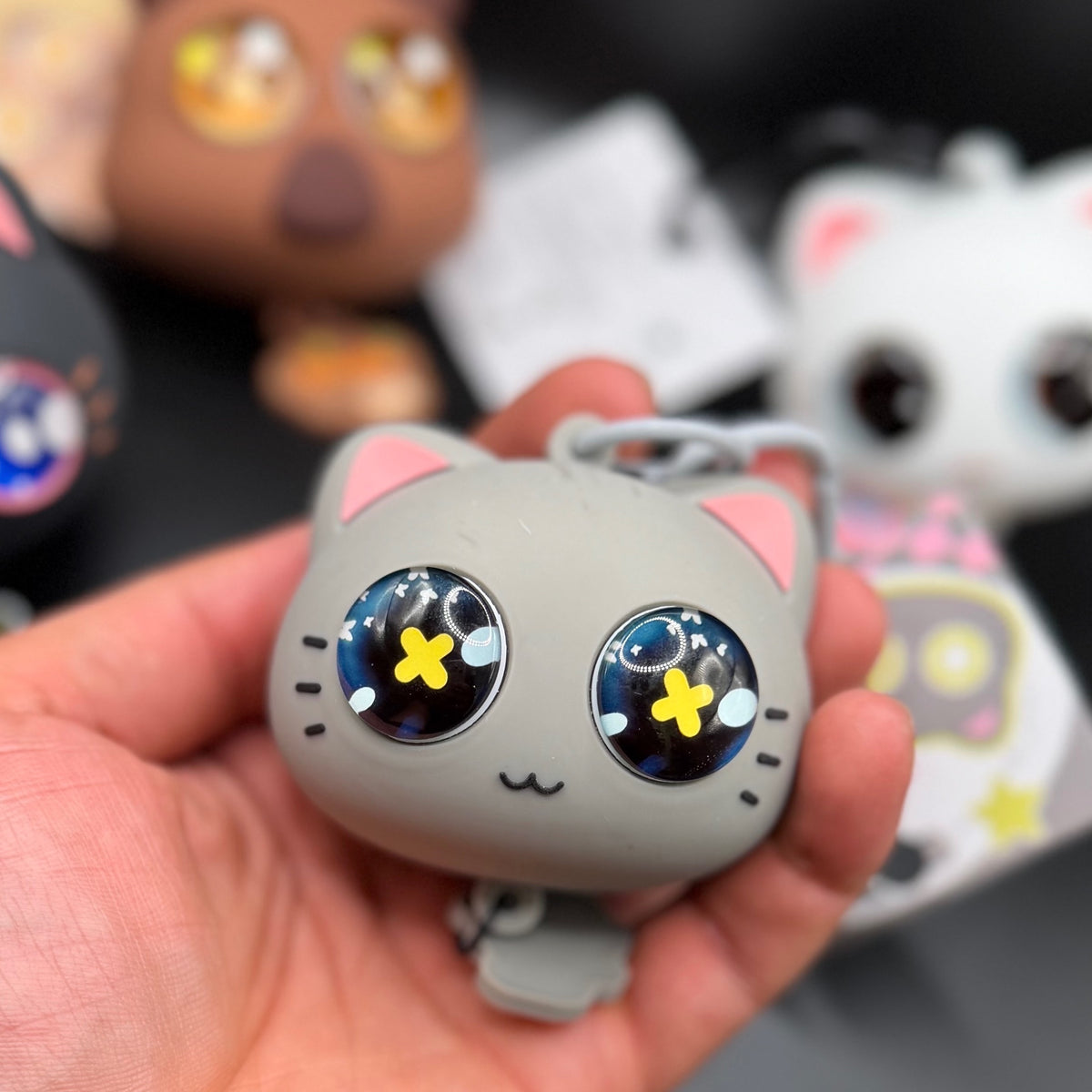 Trendy Eye Popping Silicon Keychains